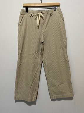 Sag Harbor Capri Pants Womens Size 10 Striped Beach Vacation Classic Tie Front